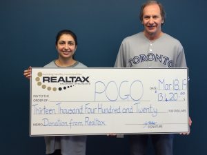 Presenting cheque to POGO